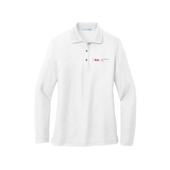 Ohio Department of Aging - Port Authority Ladies Silk Touch Long Sleeve Polo