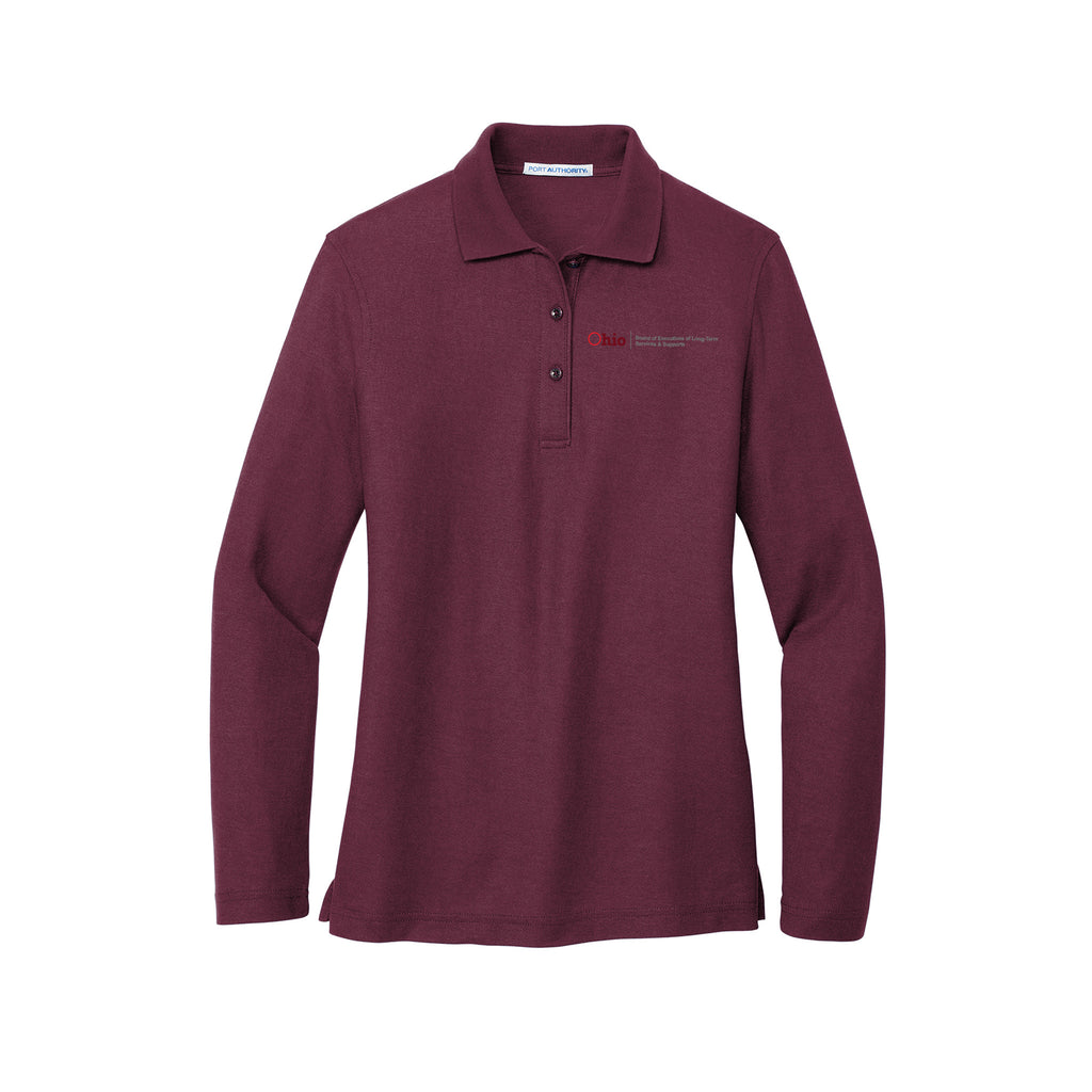 Ohio Department of Aging - Port Authority Ladies Silk Touch Long Sleeve Polo