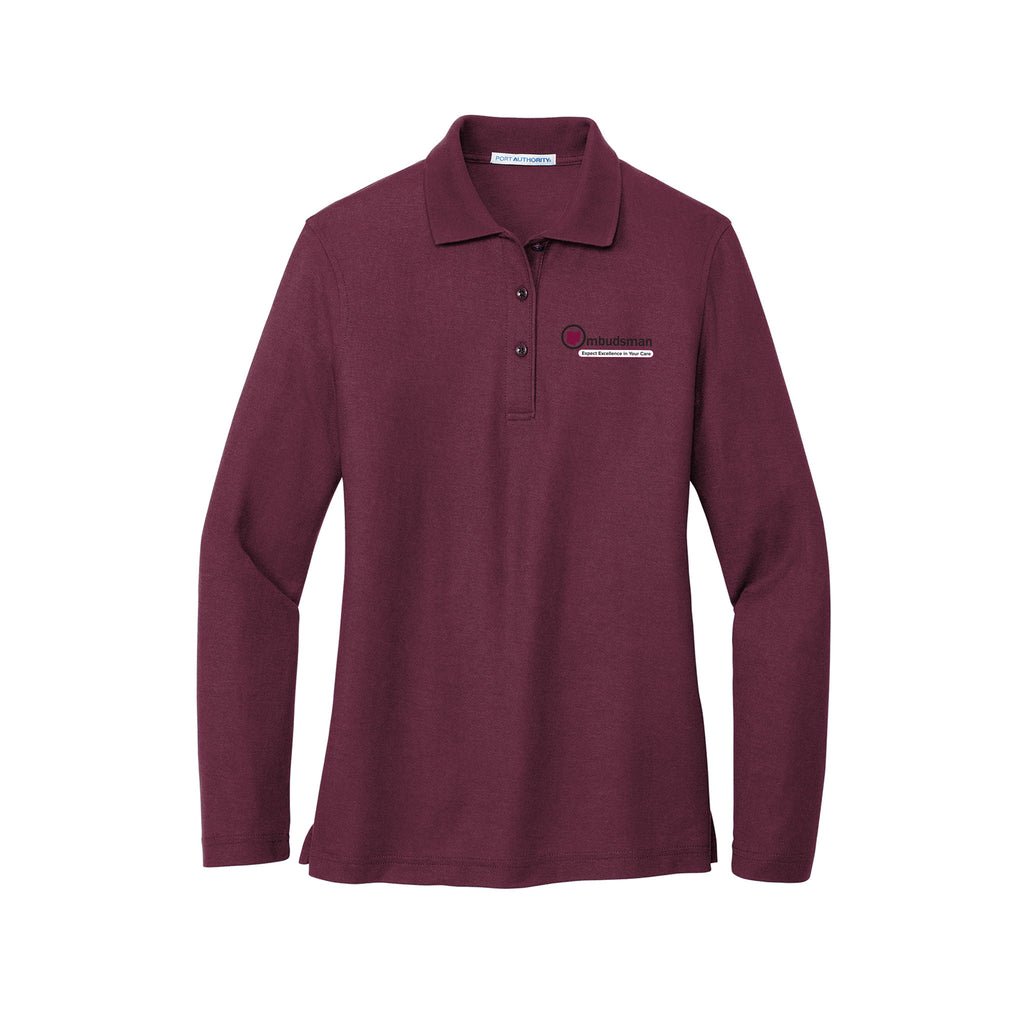 Ohio Department of Aging - Port Authority Ladies Silk Touch Long Sleeve Polo