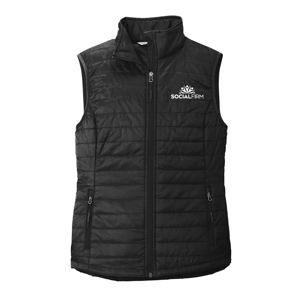 Social Firm - Ladies Packable Puffy Vest