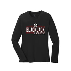 Blackjack Elite Lacrosse - Ladies Long Sleeve Core Cotton Tee