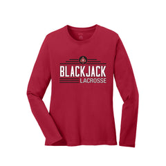 Blackjack Elite Lacrosse - Ladies Long Sleeve Core Cotton Tee