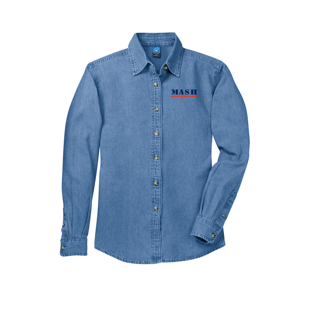 MASH - Port & Company® - Ladies Long Sleeve Value Denim Shirt