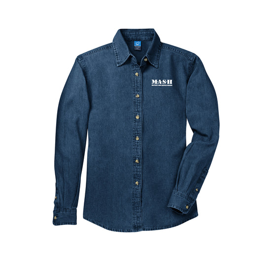 MASH - Port & Company® - Ladies Long Sleeve Value Denim Shirt