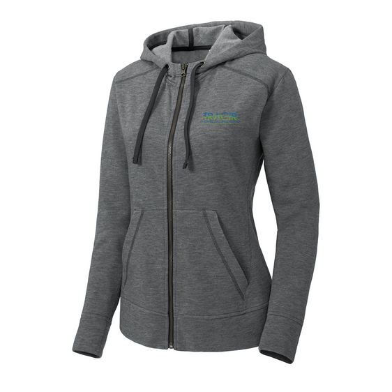 Tracir - Sport-Tek Ladies PosiCharge Tri-Blend Wicking Fleece Full-Zip Hooded Jacket
