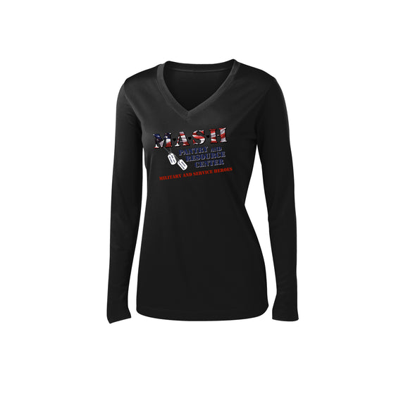 MASH - Sport-Tek® Ladies Long Sleeve PosiCharge® Competitor™ V-Neck Tee