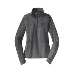 Pickerington Central Soccer - Sport-Tek Ladies Sport-Wick Stretch 1/2-Zip Pullover