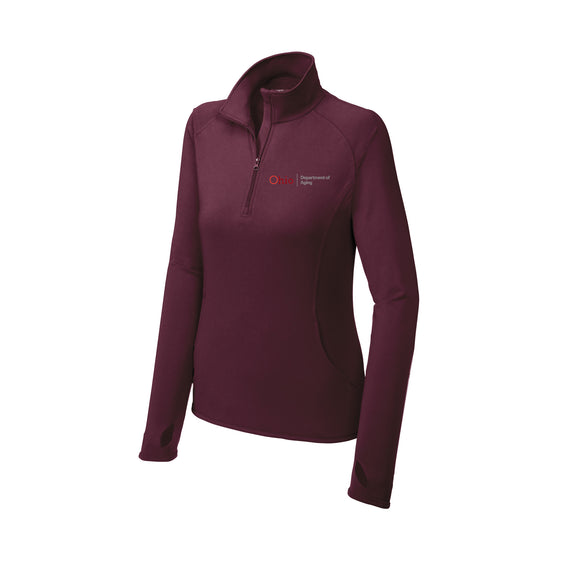 Ohio Department of Aging - Sport-Tek Ladies Sport-Wick Stretch 1/2-Zip Pullover