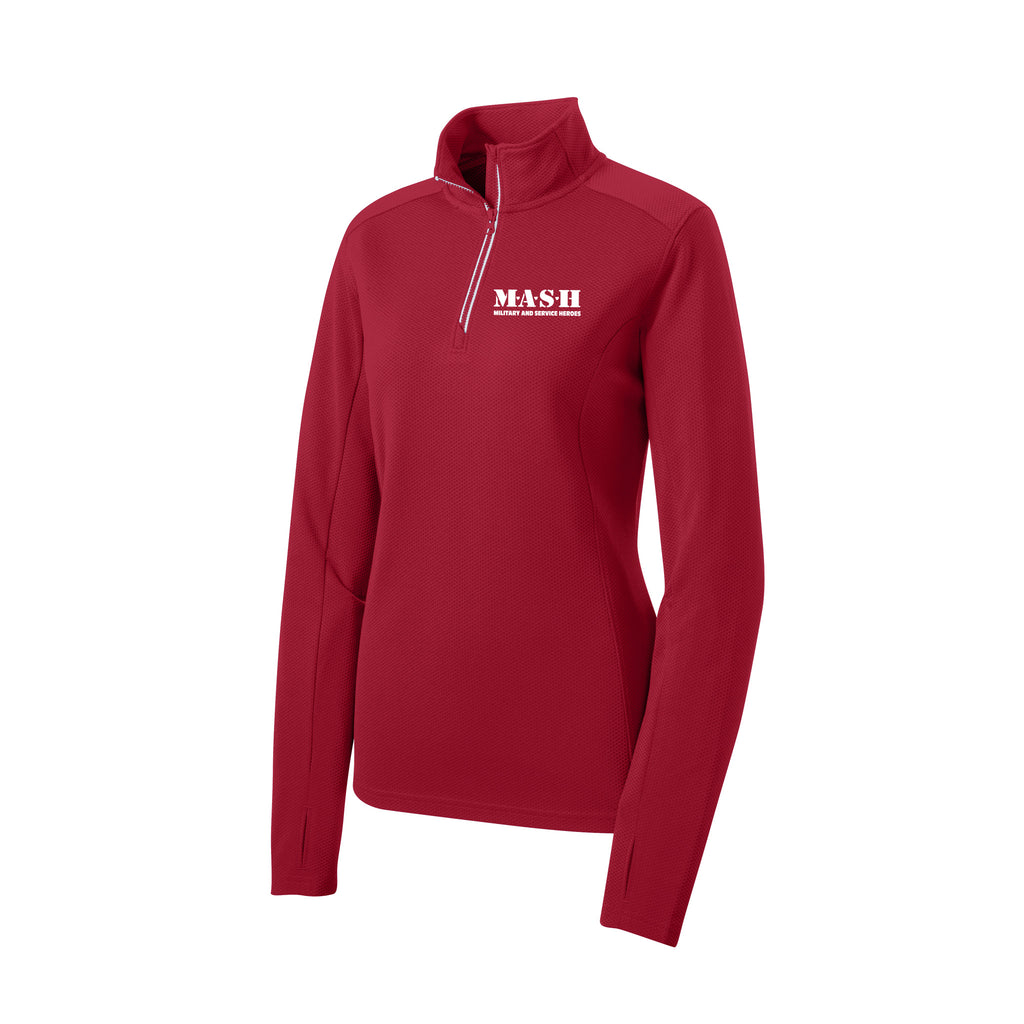 Sport-Tek® Ladies Sport-Wick® Textured 1/4-Zip Pullover – Shop