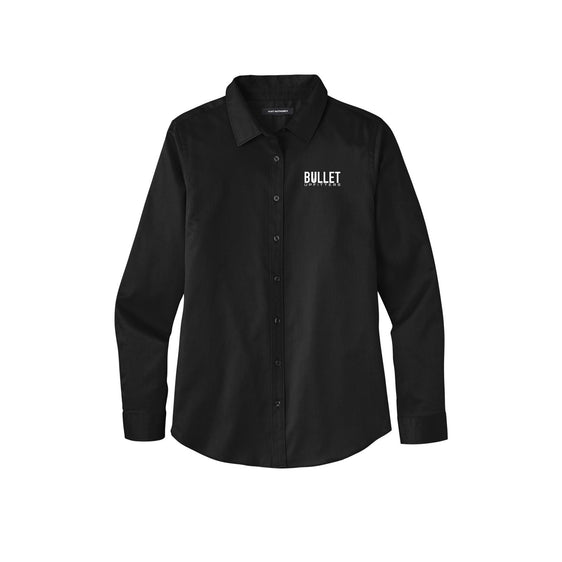 Bullet Upfitters - Port Authority® Ladies Long Sleeve SuperPro React ™