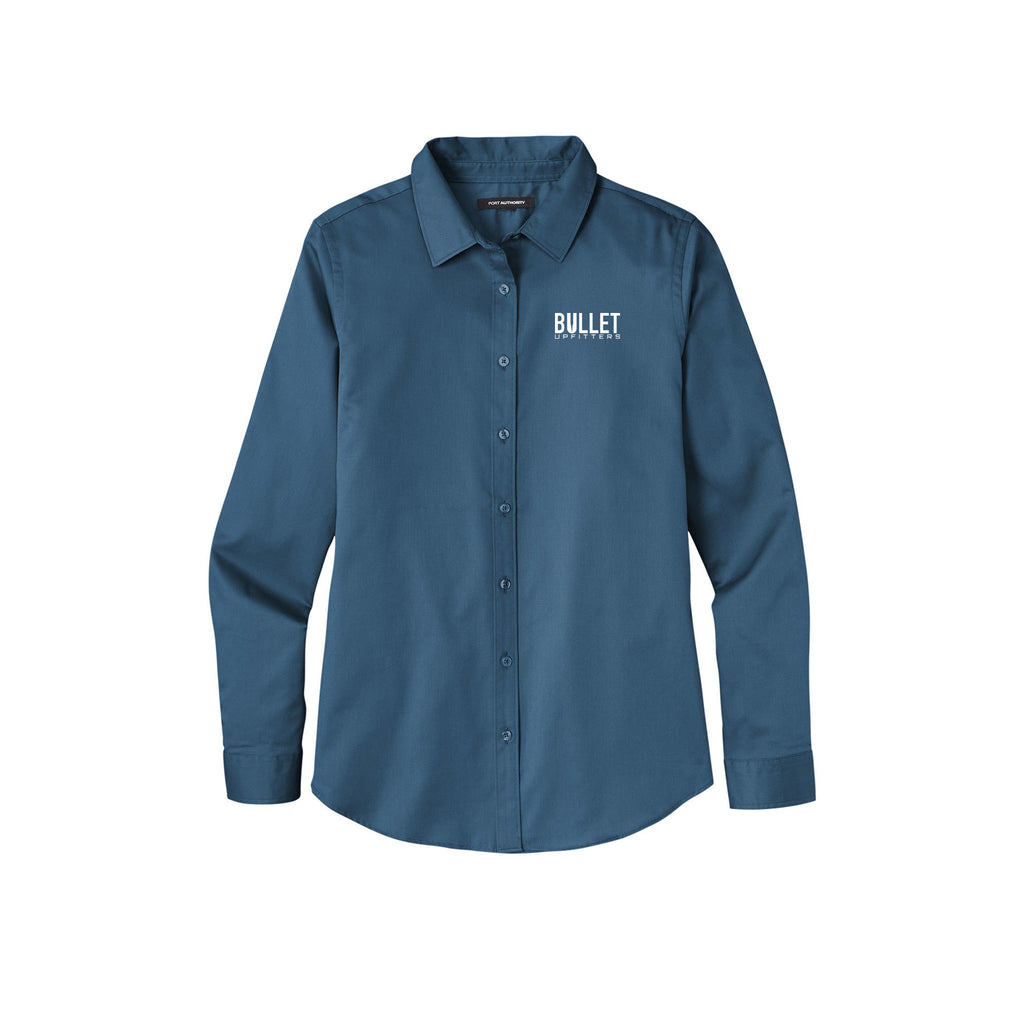 Bullet Upfitters - Port Authority® Ladies Long Sleeve SuperPro React ™