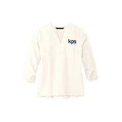 KPS Global - Mercer+Mettle Women's Stretch Crepe 3/4-Sleeve Blouse