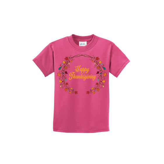 2022 Thanksgiving Store - Thanksgiving Wreath Youth Essential Tee