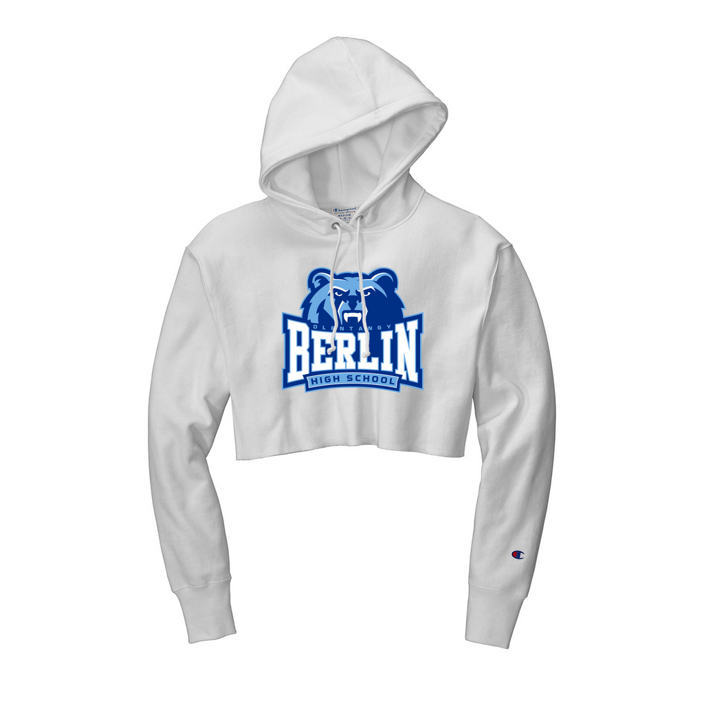Olentangy Berlin High School - Champion Women’s Reverse Weave Cropped Cut-Off Hooded Sweatshirt