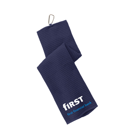 First Financial - Port Authority® Waffle Microfiber Golf Towel