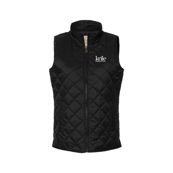 Krile Communications - Women's Vintage Diamond Quilted Vest