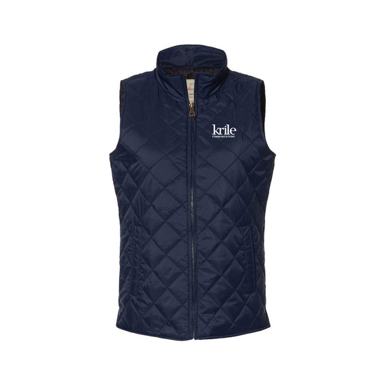 Krile Communications - Women's Vintage Diamond Quilted Vest