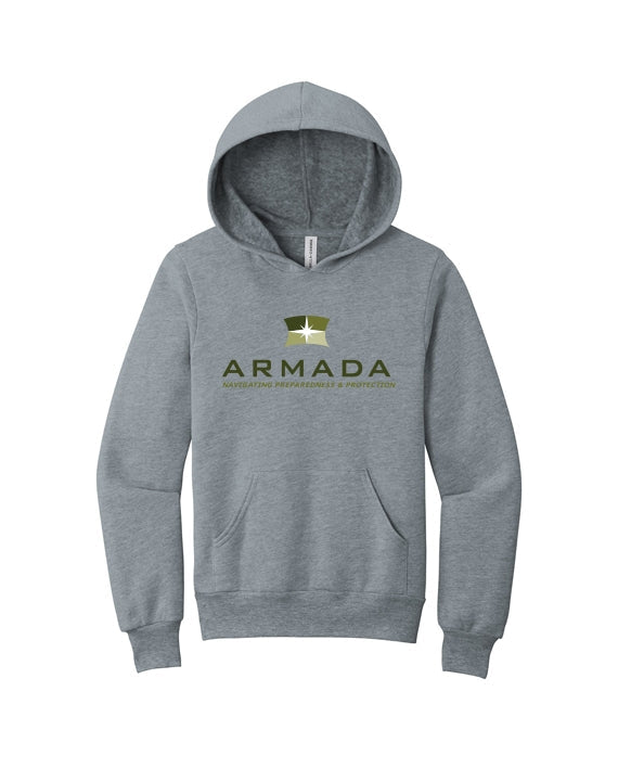Armada - BELLA+CANVAS YOUTH Sponge Fleece Pullover Hoodie