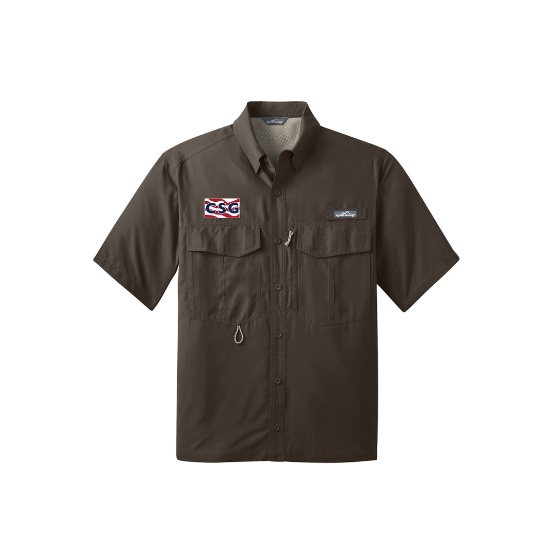 Construction Services Group - Eddie Bauer - Short Sleeve Performance Fishing Shirt Boulder - CSG LC - EMB #MWS Options 2084610765