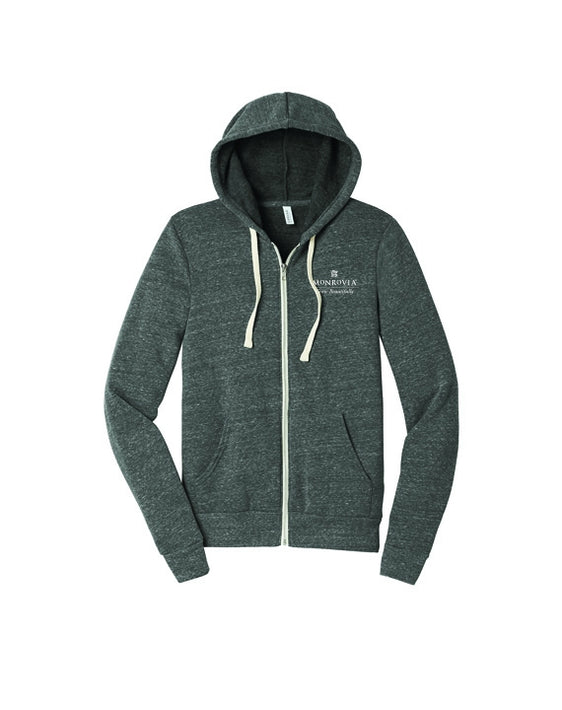 Monrovia - Unisex Triblend Sponge Fleece Full-Zip Hoodie