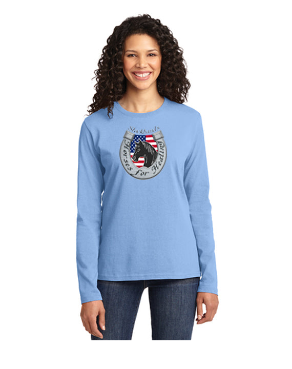 Stockhands Horses for Healing - Ladies Long Sleeve Core Cotton Tee