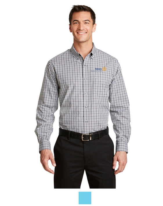Westerville Sunrise Rotary - Port Authority Long Sleeve Gingham Easy Care Shirt